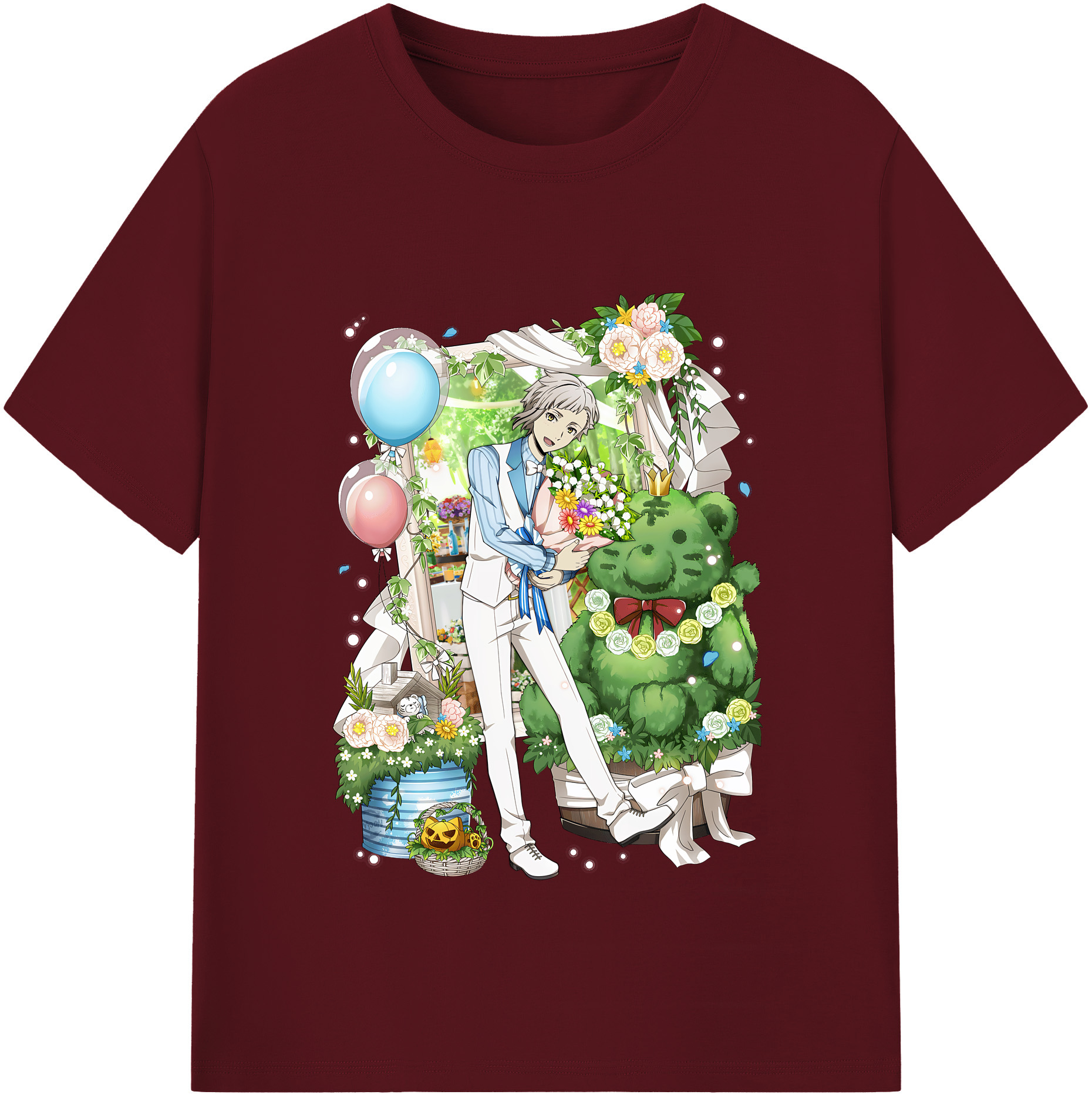 （画像用） 文豪ストレイドッグス Bungo Stray Dogs 綿100％半袖Tシャツ（フロントプリント）